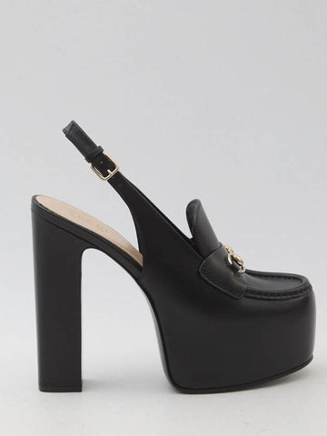 Horsebit Platform Slingback Loafers - GUCCI - BALAAN 1