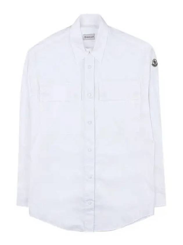 Poplin Cotton Shirt White - MONCLER - BALAAN 2