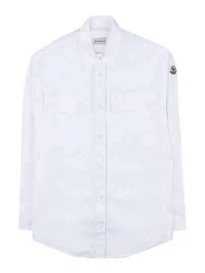 Poplin Cotton Shirt White - MONCLER - BALAAN 2