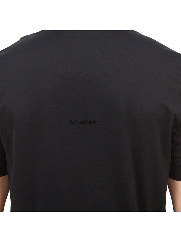 Embroidered 4G Logo Cotton Short Sleeve T-shirt Black - GIVENCHY - BALAAN 8