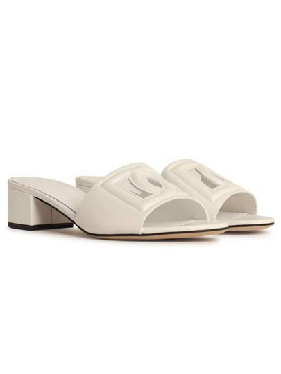 Dolce & Gabbana White Leather Slippers - DOLCE&GABBANA - BALAAN 2