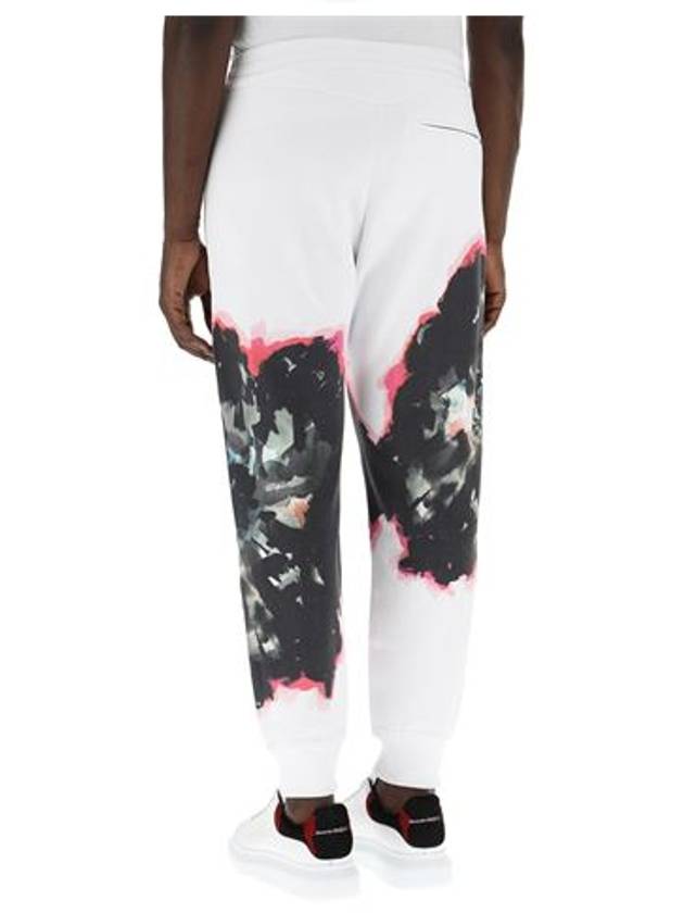 Men's Print Cotton Track Pants White - ALEXANDER MCQUEEN - BALAAN 5