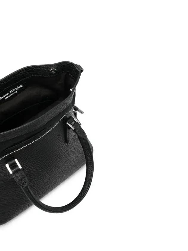 5AC Classique Micro Tote Bag Black - MAISON MARGIELA - BALAAN 6