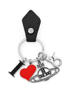 Biogreen I Love ORB Saffiano Key Holder Black - VIVIENNE WESTWOOD - BALAAN 6