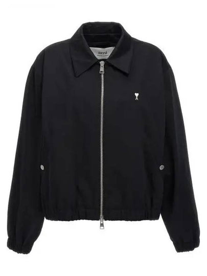 De Coeur Logo Zip-up Jacket Jacket Black - AMI - BALAAN 2