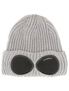 Extra Fine Merino Wool Goggle Beanie Grey - CP COMPANY - BALAAN 2