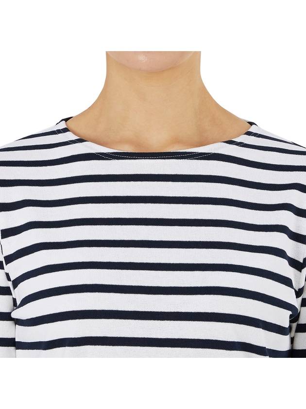 Women's Meridame II Striped Long Sleeve T-Shirt Neige Marine - SAINT JAMES - BALAAN 7