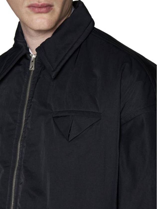 Puffer Blouson Tech Nylon Zip Up Jacket Black - BOTTEGA VENETA - BALAAN 6