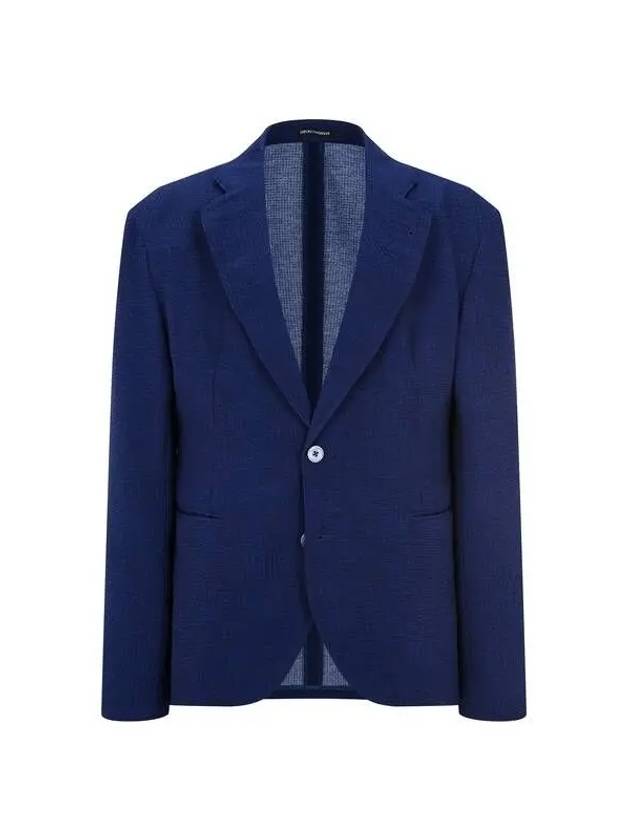 Men s no cheat single seersucker jacket light navy 270841 - EMPORIO ARMANI - BALAAN 1