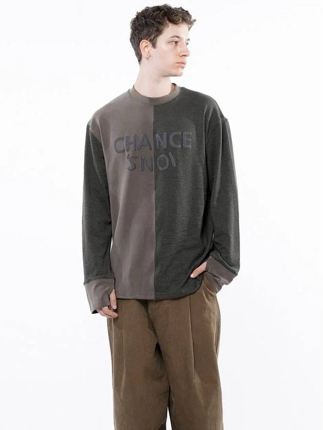 Men s M243MT01KA Snowy Reverse Sleeve Crew Neck Sweatshirt Khaki Brown - CHANCE'S NOI - BALAAN 3