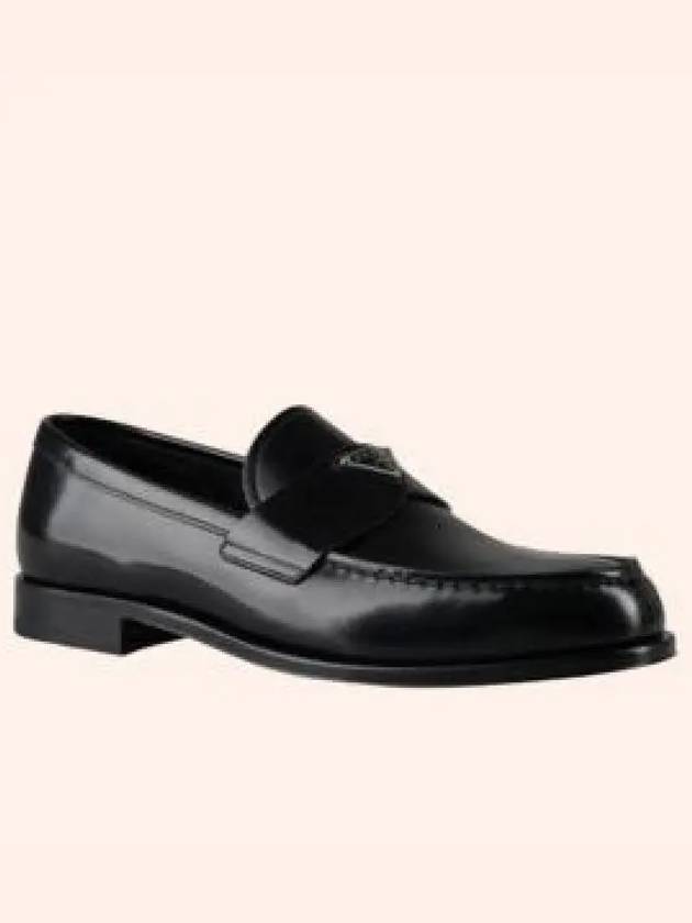 Brushed Leather Loafers Black - PRADA - BALAAN 2