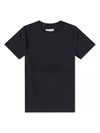 Numeric Embroidered Logo Mako Cotton Short Sleeve T-Shirt Black - MAISON MARGIELA - BALAAN 2