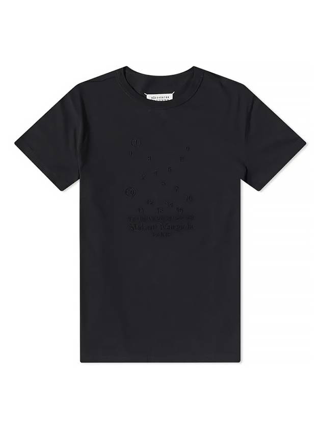 Numeric Embroidered Logo Mako Cotton Short Sleeve T-Shirt Black - MAISON MARGIELA - BALAAN 2