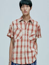 cig plaid two pocket work short sleeve shirt red - KND - BALAAN 6