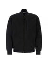 Men's Cupro Cotton Twill TC Bomber Jacket Black - STONE ISLAND - BALAAN 2