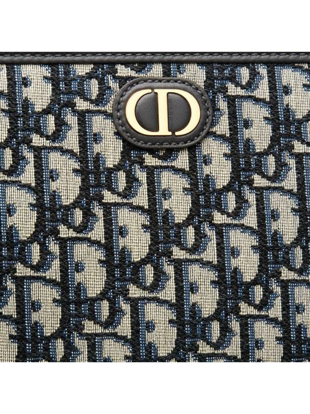 30 Montaigne Pouch Blue  Oblique Jacquard - DIOR - BALAAN 6