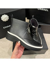 Ankle Boots Platform Black White CC - CHANEL - BALAAN 9