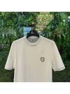 Applique Detail Rib Short Sleeve T-shirt White - BRUNELLO CUCINELLI - BALAAN 3