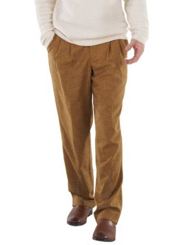 Vtmnts Men's Caramel Barcode Monogram Tailored Wool Pants Size Small - VETEMENTS - BALAAN 1