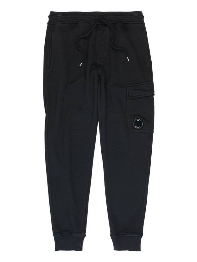 Diagonal Fleece Cargo Track Pants Black - CP COMPANY - BALAAN 1