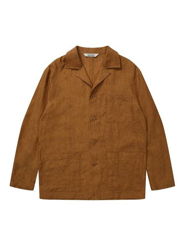 Linen Chore Jacket Orange SW22JK04YE - SOLEW - BALAAN 1