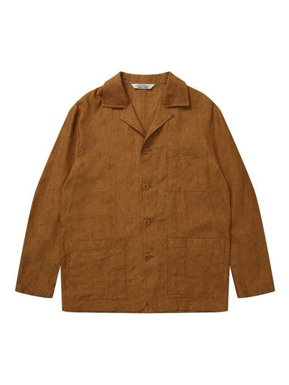 Linen Chore Jacket Orange - SOLEW - BALAAN 2