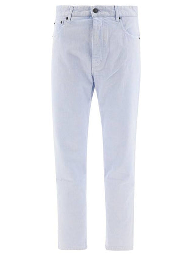 Men's Mattiussi Straight Pants Light Blue - AMI - BALAAN 1