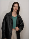 Ballon sleeve eco leather jacketblack Ballon sleeve eco leather jacketblack - VIBEREEN - BALAAN 3