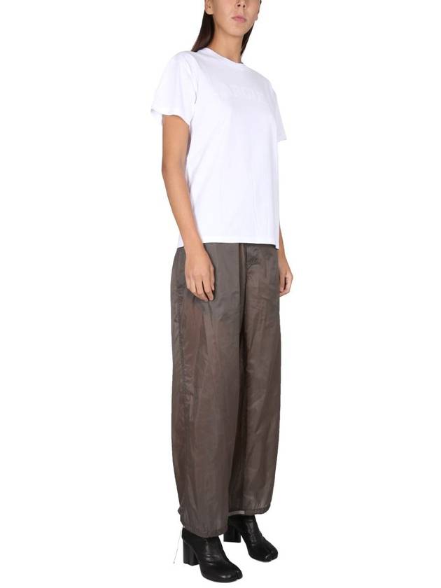 Women's Nylon Straight Pants Asphalt - MAISON MARGIELA - BALAAN 3