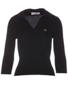 ORB Polo Cashmere Knit Top Black - VIVIENNE WESTWOOD - BALAAN 1