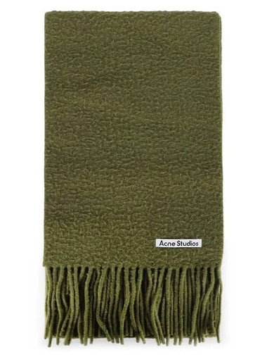 Wool Fringe Scarf Olive Green - ACNE STUDIOS - BALAAN 1