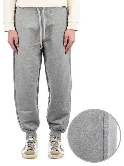 Big Heart Logo Track Pants Grey - AMI - BALAAN 2