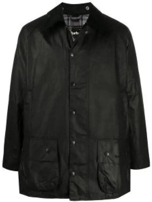 Viewport Corduroy Collar Wax Jacket Black - BARBOUR - BALAAN 2