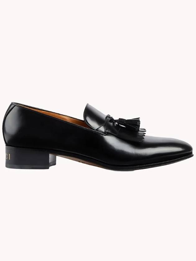 Tassel Leather Loafers Black - GUCCI - BALAAN 3