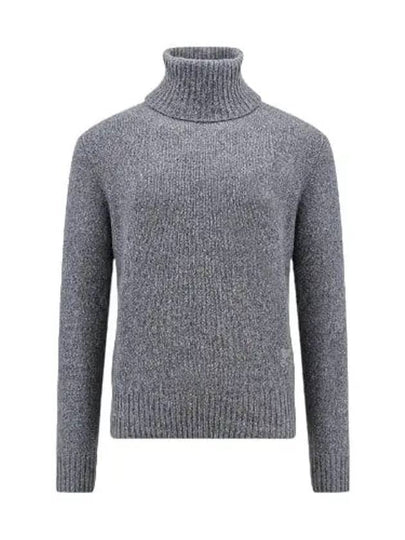 Heart Logo Cashmere Turtleneck Grey - AMI - BALAAN 2