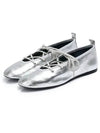 Women s PINA Cotton Canvas Ballerina Shoes Silver SH0003 SI - PALOMA WOOL - BALAAN 1