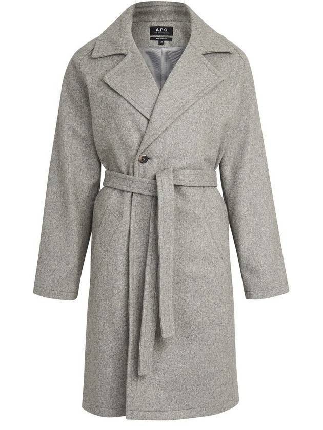 Women's Wool Belted Single Coat Gray - A.P.C. - BALAAN.