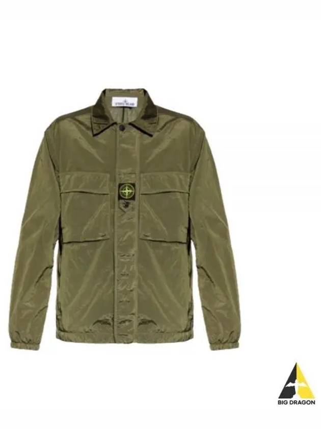 Lightweight Shirt Jacket Khaki - STONE ISLAND - BALAAN 2