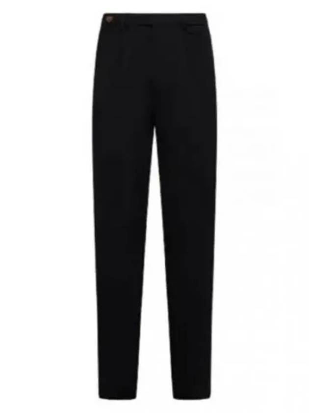 Pleated Detail Chino Straight Pants Black - BRUNELLO CUCINELLI - BALAAN 2