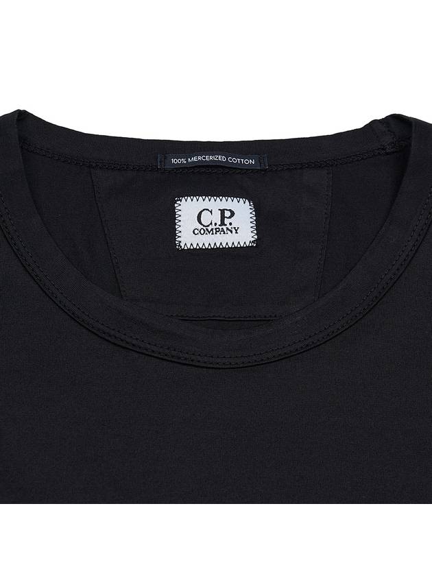 Logo Patch Short Sleeve T-Shirt Black - CP COMPANY - BALAAN 5