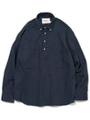 PEACH TWILL PULLOVER BUTTON DOWN SHIRT VER2 NAVY - KINDS - BALAAN 4