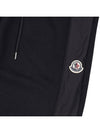 Drawstring Fleece Track Pants Black - MONCLER - BALAAN 6