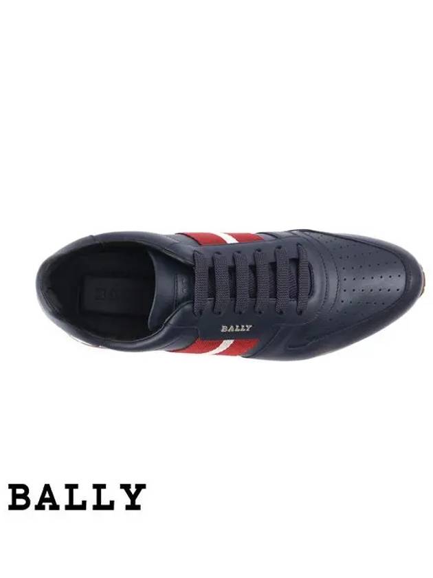 Astell Leather Low-Top Sneakers Navy - BALLY - BALAAN 3