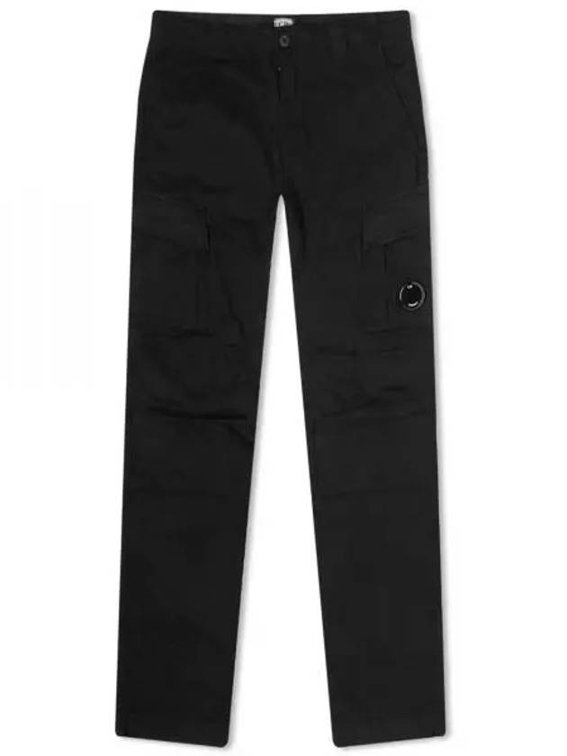 Stretch Satin Cargo Straight Pants Black - CP COMPANY - BALAAN 2