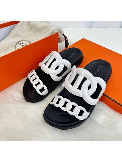 Extra Leather Sandals White - HERMES - BALAAN 2