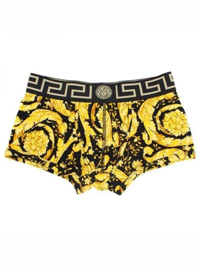 Baroque Print Boxer Trunk Briefs Black Yellow - VERSACE - BALAAN 2