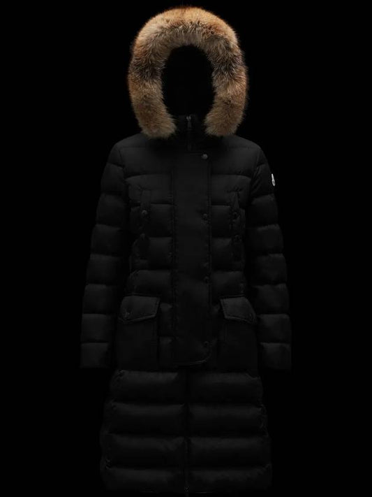 Khloe Long Down Jacket Black - MONCLER - BALAAN 2