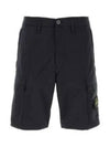 Light Stretch Cotton Bermuda Regular Fit Shorts Navy - STONE ISLAND - BALAAN 2