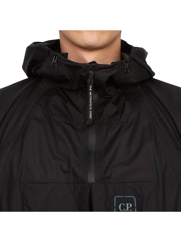 Metropolis Series Pertex Bloom Hooded Jacket Black - CP COMPANY - BALAAN 7