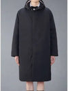 Poly Twill Tech Hooded Down Fill Duffle Coat Black - THOM BROWNE - BALAAN 2